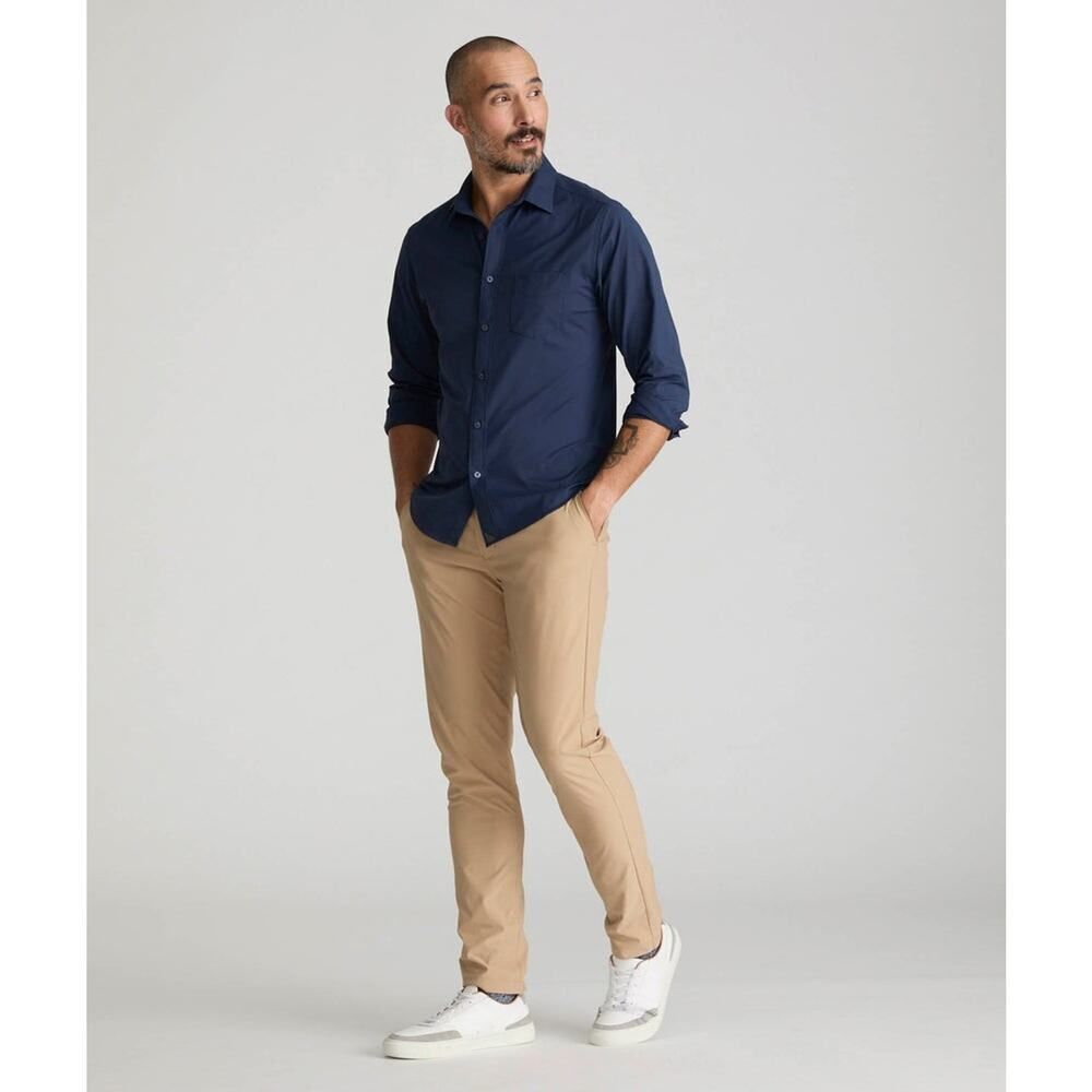UNTUCKit Chancellor Tech Pants Mens 38 x 32 Tan Straight‎ Leg Stretch Casual